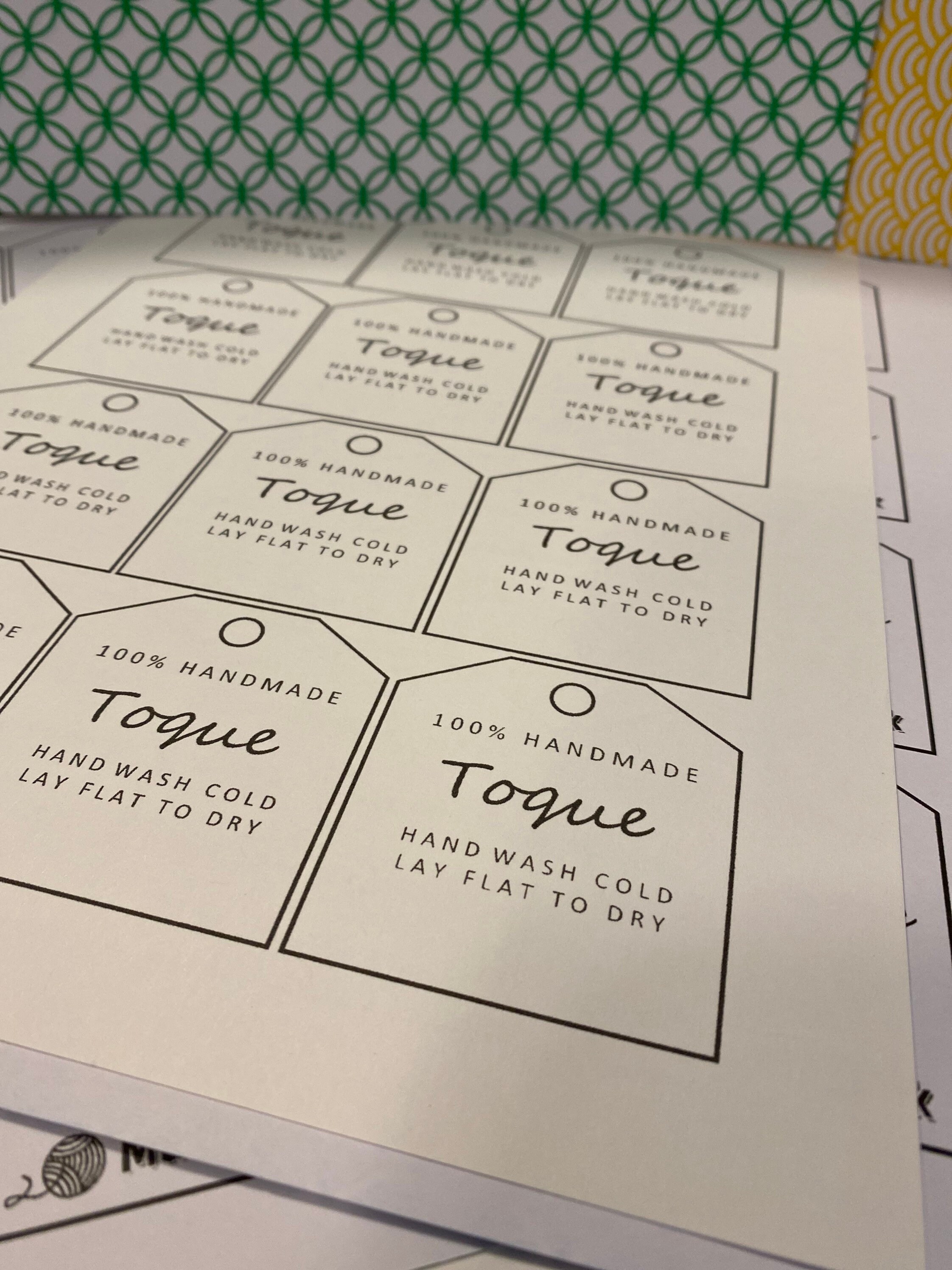 Printable Toque Printable Toque Tag, Printable Beanie Tag - Etsy