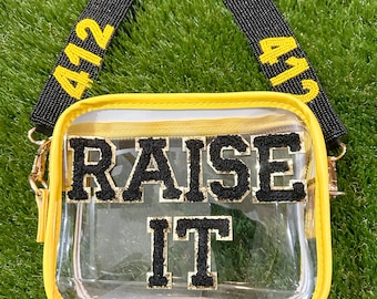 STADIUM BAG - clear purse - game day bag - game day purse - Raise It Purse - Pittsburgh purse - stadium approved bag - Pirates - RTJR