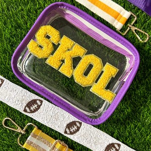 STADIUM BAG - clear purse - game day bag - game day purse - Minnesota Purse - SKOL Vikings bag - stadium approved bag