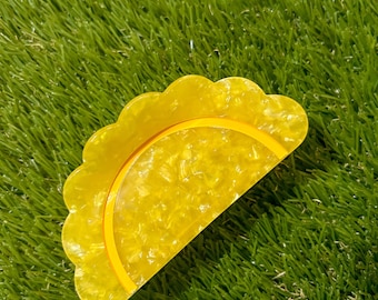 Pittsburgh Claw Clip – Pierogi Hair Clip | Game Day Hair Accessory | Full Count Threads | Polish Pierogi | Pittsburgh Gift
