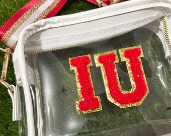 STADIUM BAG - clear purse - game day bag - game day purse - Hoosiers Purse - Indiana bag - stadium approved bag - IU bag