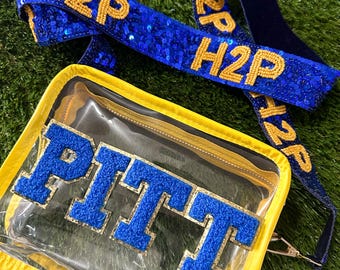 STADIUM BAG - clear purse - game day bag - game day purse - Pitt Purse - crossbody bag - stadium approved bag - Hail 2 Pitt - Pitt Panthers