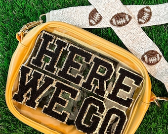 STADIUM BAG - clear purse - game day bag - game day purse - Here We Go Purse - Pittsburgh purse - stadium approved bag - Sports mama