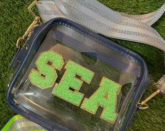 STADIUM BAG - clear purse - game day bag - game day purse - Seattle - Seahawks Purse - stadium approved bag - SEA