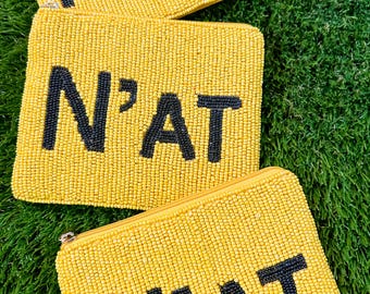 GAME DAY - Coin Purse - game day bag - game day purse - N’at Pittsburghese - Beaded coin purse - stadium bag - Pittsburgh accessories - gift