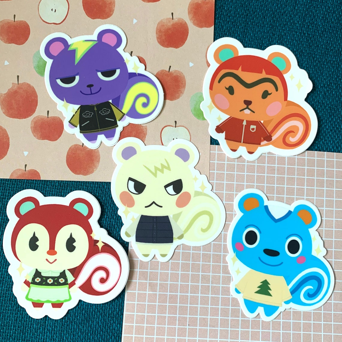 Animal Crossing Squirrel Villager Vinyl Stickers Hazel Etsy