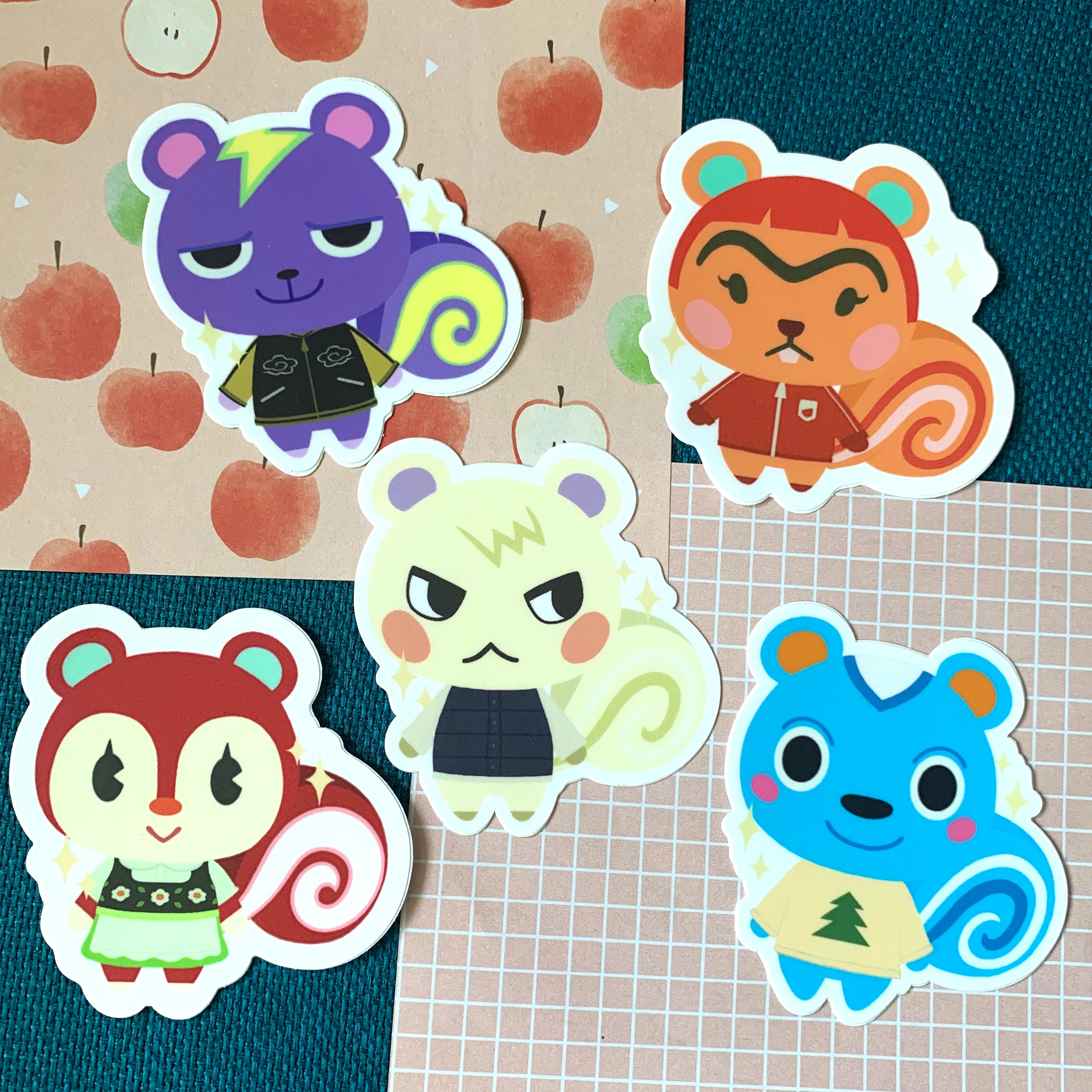 Animal Crossing Squirrel Villager Vinyl Stickers Hazel Etsy