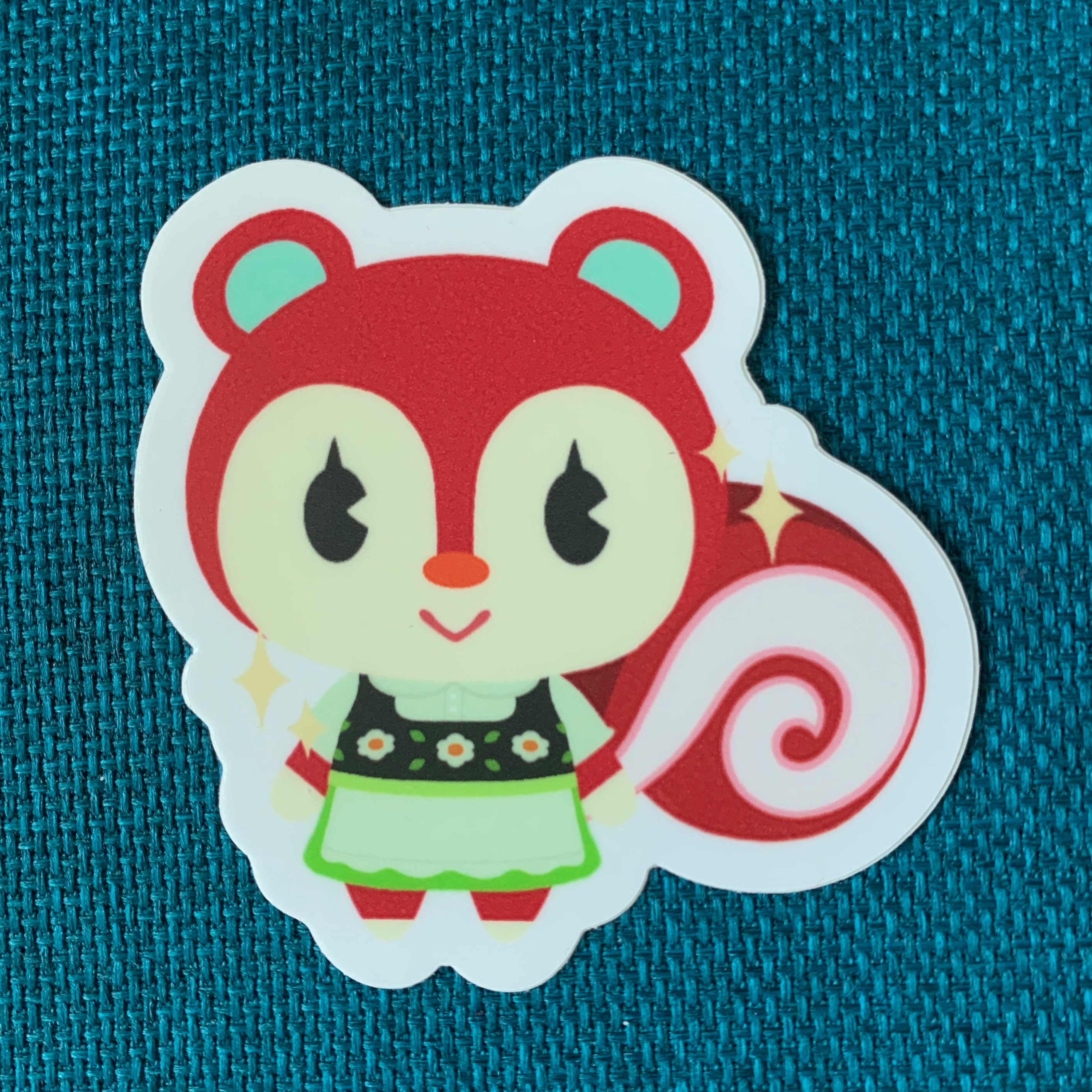 Animal Crossing Squirrel Villager Vinyl Stickers Hazel Etsy
