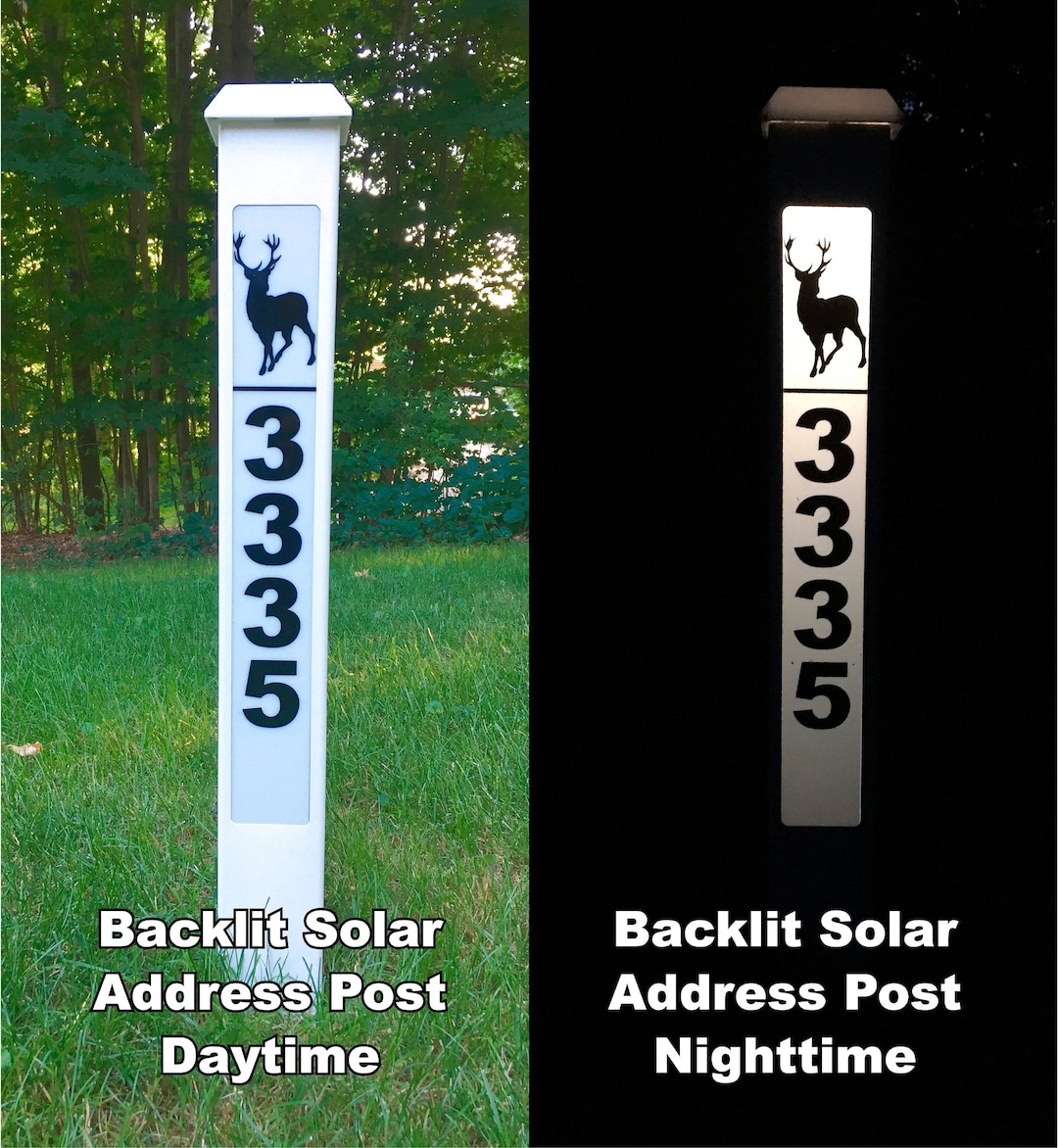 SOLAR ADDRESS SIGN Led Illuminated Address Sign Solar Powered Street
