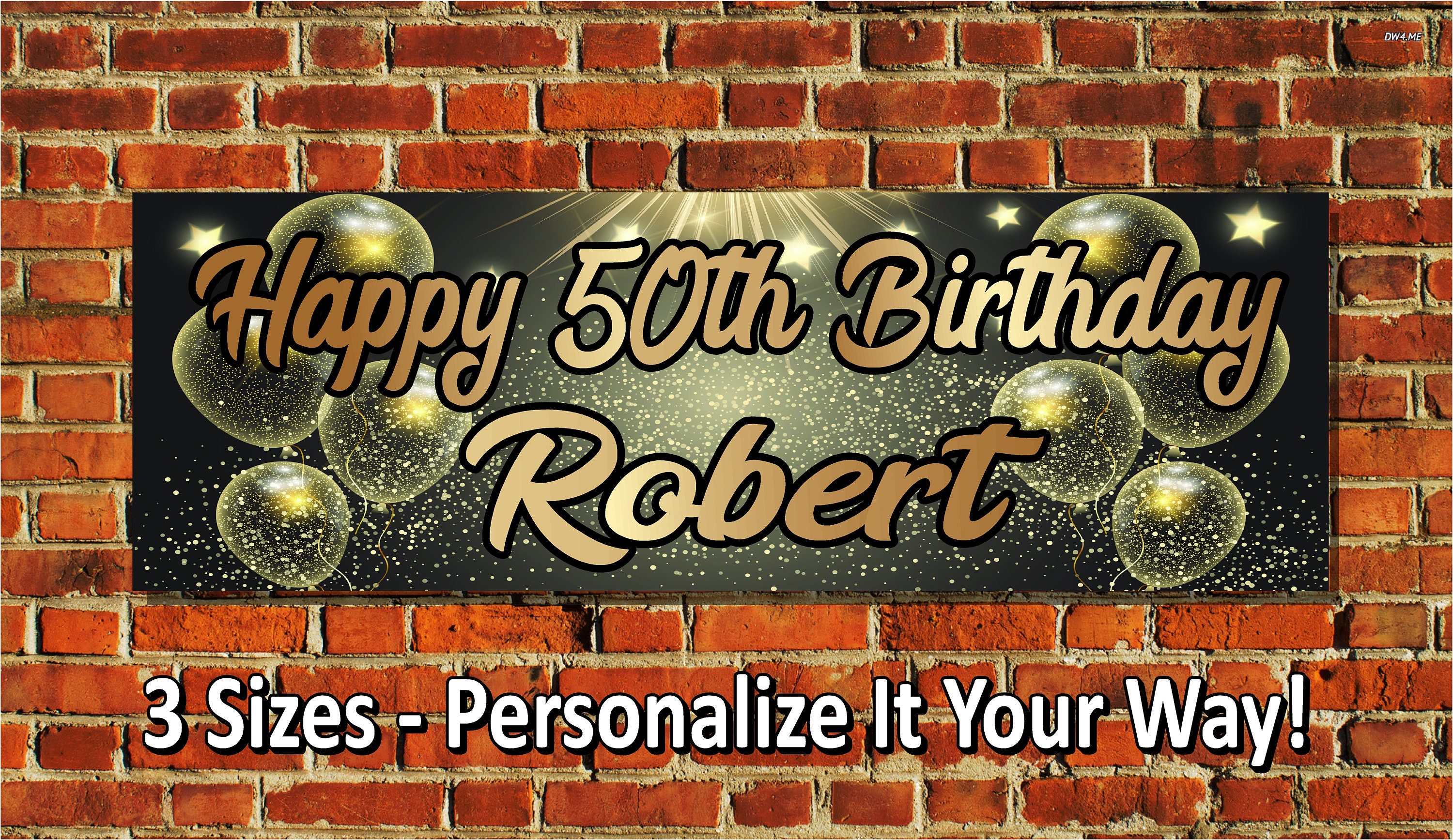 BB112  - Custom Milestone Birthday Banner, 4 Sizes - Beautiful, Color…