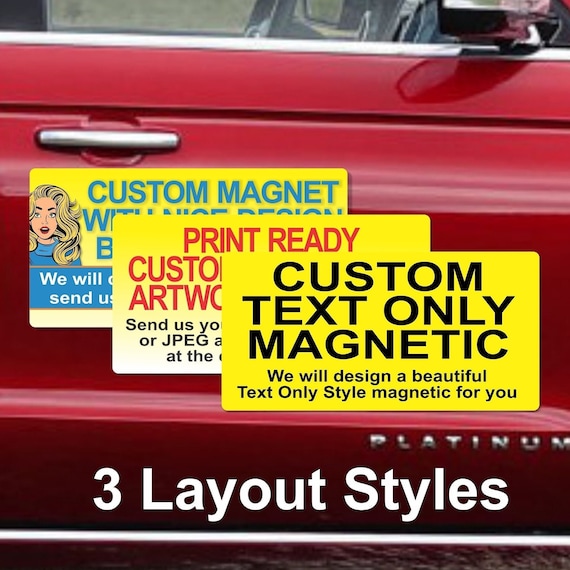 Custom Car Magnet, Magnetic Vehicle Sign (12, 18, 24 Inch Options)