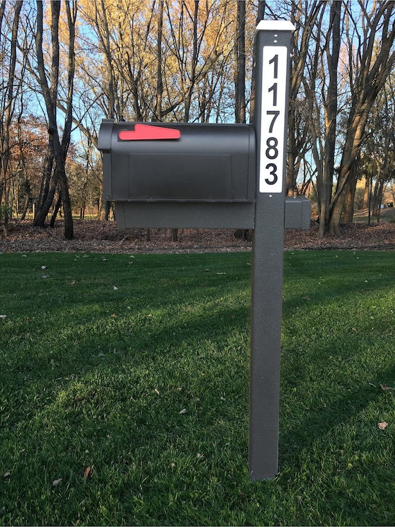 SOLAR ILLUMINATED ADDRESS Mailbox Post Solar Powered Street Number