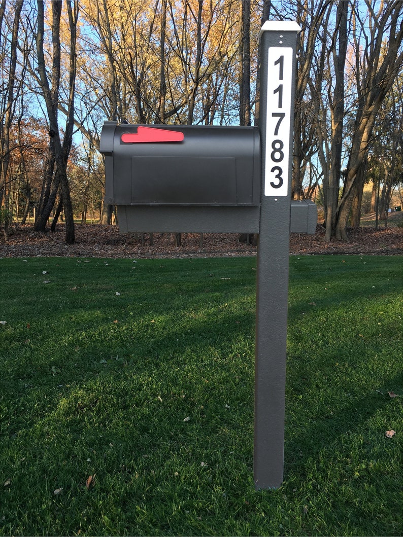 SOLAR ADDRESS Mailbox Post Led Illuminated Address Sign Etsy