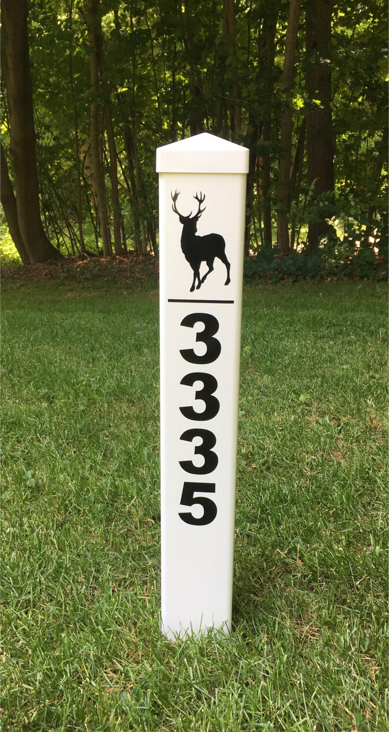 ADDRESS SIGN POST with optional Monogram or Silhouette 24 Etsy