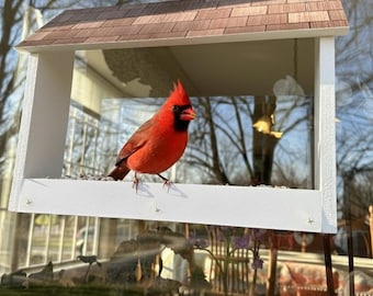PVC Window Bird Feeder | Indoor/Outdoor Fill, Two Sizes