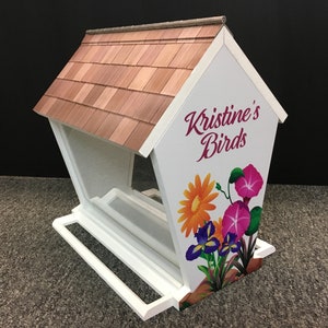 Custom Bird Feeder - Personalized with Name and Decorative Art