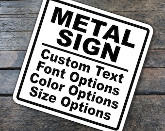 Letrero metálico de aluminio personalizado: decoración duradera para exteriores, negocios o cuevas de hombres.