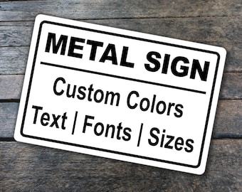 Letrero metálico personalizado para exteriores: aluminio duradero para patio o negocio