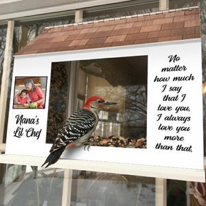 Personalized Grandparents Bird Feeder: Window Mounted, Custom Text