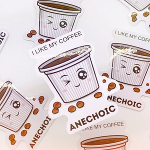 I like my coffee anechoic sticker, Sonography101, Sonographer, Ultrasound Tech, Coffee Lover, Sonography gift, Ultrasound gift