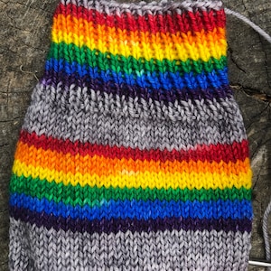 Hand dyed rainbow self striping sock yarn image 5