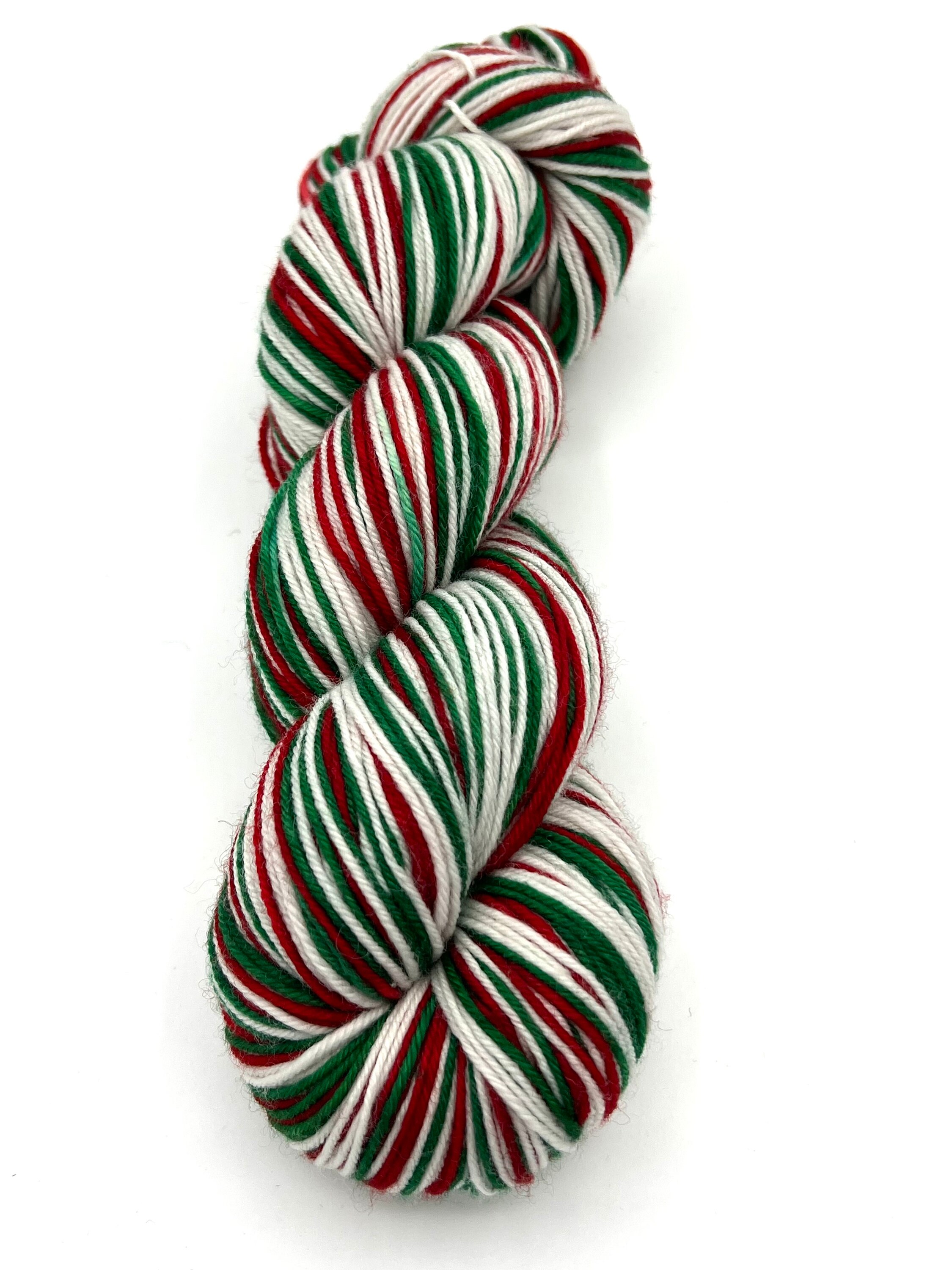 Hand Dyed Self Striping Christmas Sock Yarn holly Jolly Etsy
