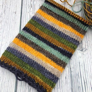 Hand dyed self striping sock yarn