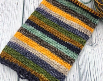 Hand dyed self striping sock yarn