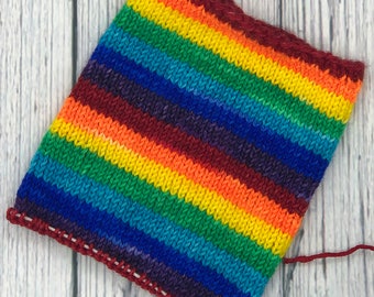 Hand dyed self striping rainbow sock yarn 2