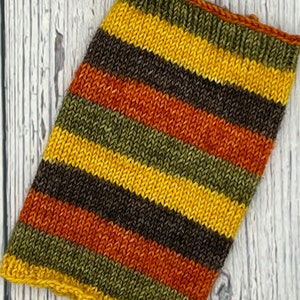 Hand dyed self striping sock yarn “Autumn”