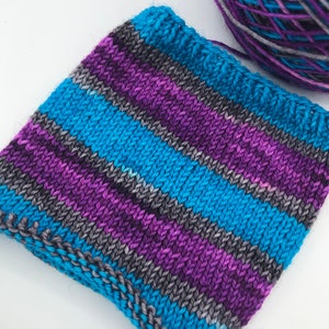 Hand dyed self striping sock yarn