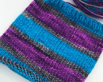 Hand dyed self striping sock yarn