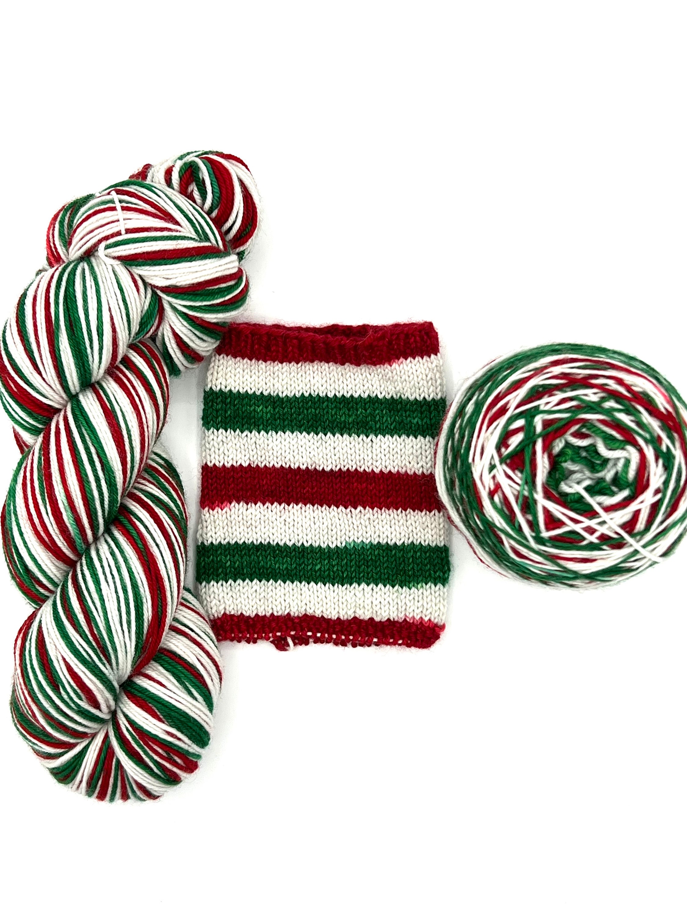 Hand Dyed Self Striping Christmas Sock Yarn holly Jolly Etsy