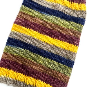 Hand dyed self striping sock yarn “Walking on Wellman”