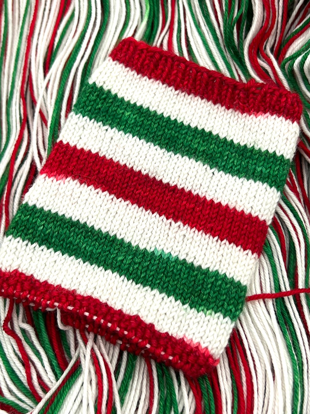 Hand Dyed Self Striping Christmas Sock Yarn holly Jolly Etsy