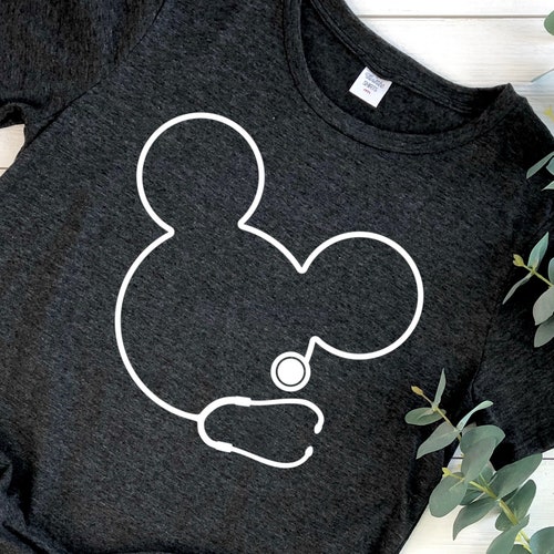 Nurse Gift #517 Nurse Shirt Mickey Mouse Stethoscope Shirt RN Nurse Shirt Gift for Nurse Disney Nurse Shirt