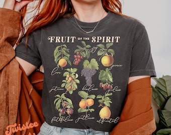 Christian Comfort Colors® Shirt - Fruit Of The Spirit WHT Shirt - Women Christian Religious Tee & Sweatshirt #333