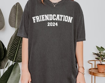 Retro Boho Comfort Colors® Shirt - Friendcation 2024 Shirt - Funny Retro Boho Tee & Sweatshirt #FS-159-WID