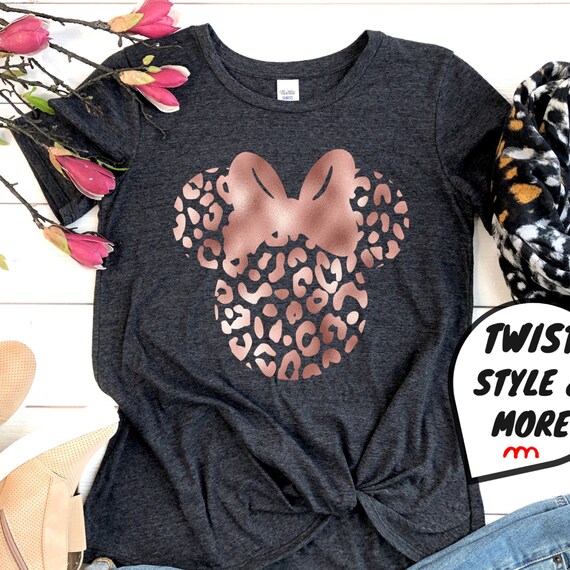 minnie mouse leopard shirt