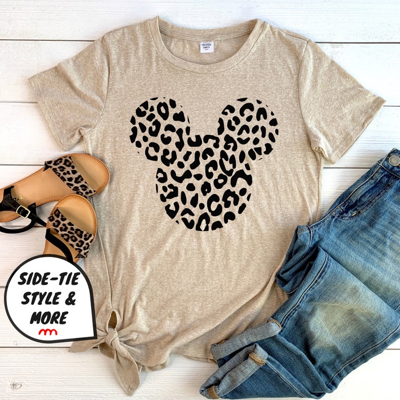 Disney Shirt for Women Leopard Mickey Shirt Animal Kingdom | Etsy