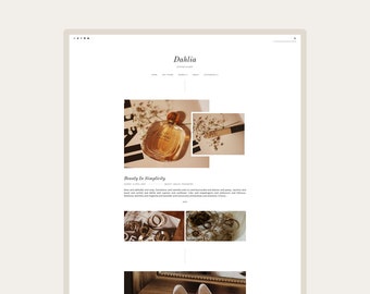 ABSTAND! DAHLIA • Responsives modernes Blogger Template + kostenlose Installation