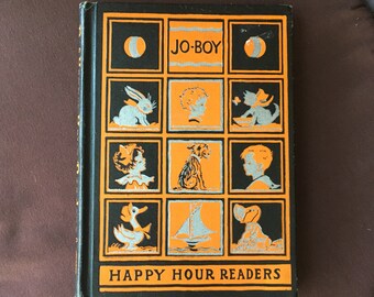 1935 Jo-Boy Happy Hour Reader, Oregon State School for the Deaf, Antique Book, Vintage Book, Child's Book, Pristine, Rare, Collectible
