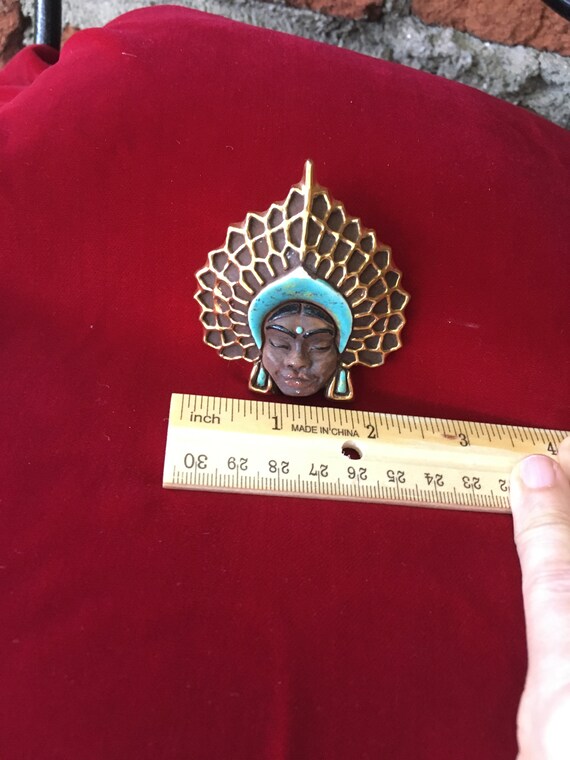 Rare Godfrey Houston 1950's Art Pottery Brooch Medi… Gem