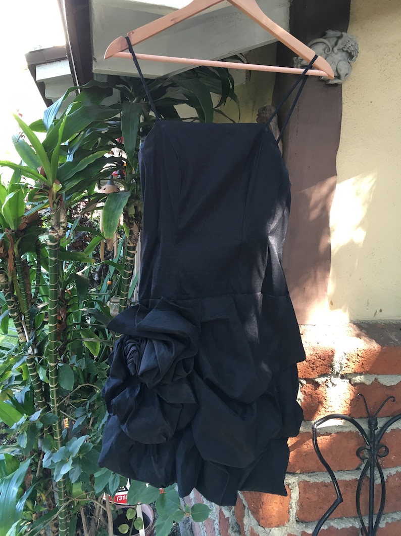 1980's Puffball Bubble Dress, Balloon Skirt, Cocktail, Prom Dress, Madonna, Cyndi Lauper, Prom Dress, Little Black Dress, Made by Cindy USA image 3