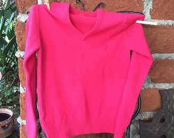 80's Vintage Pringle V-neck Sweater Made in Scotland - Etsy
