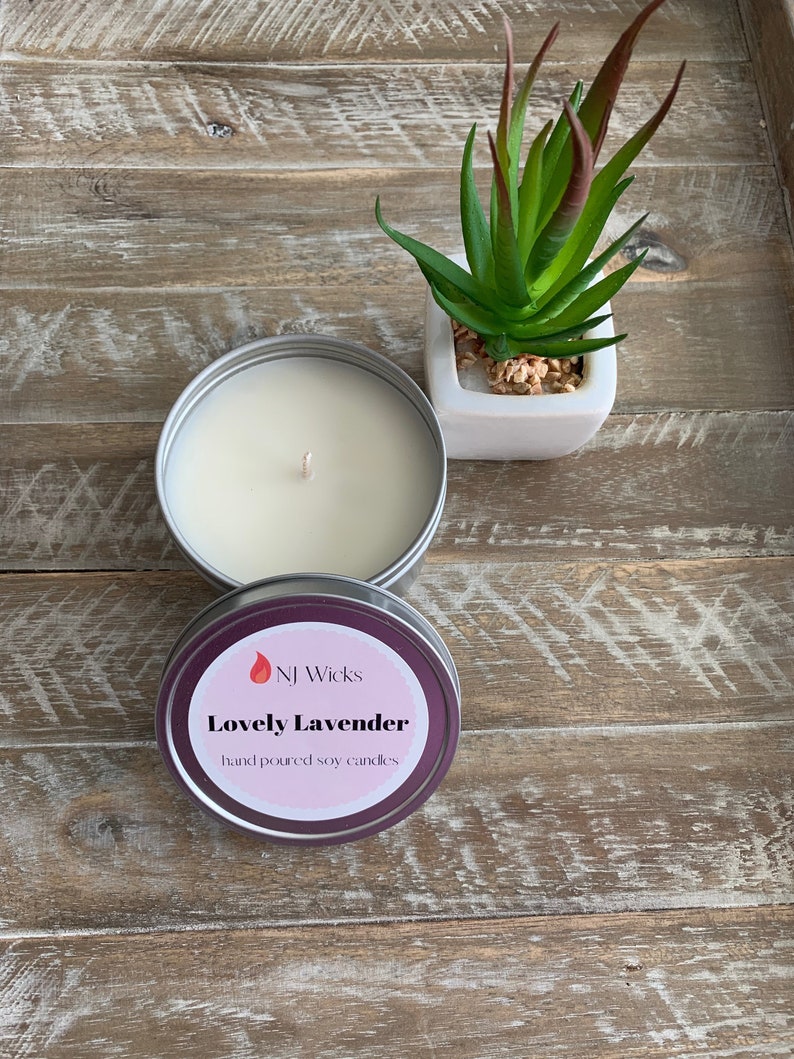 Lavender Scented Candle All Natural Candle Chemical Free Etsy