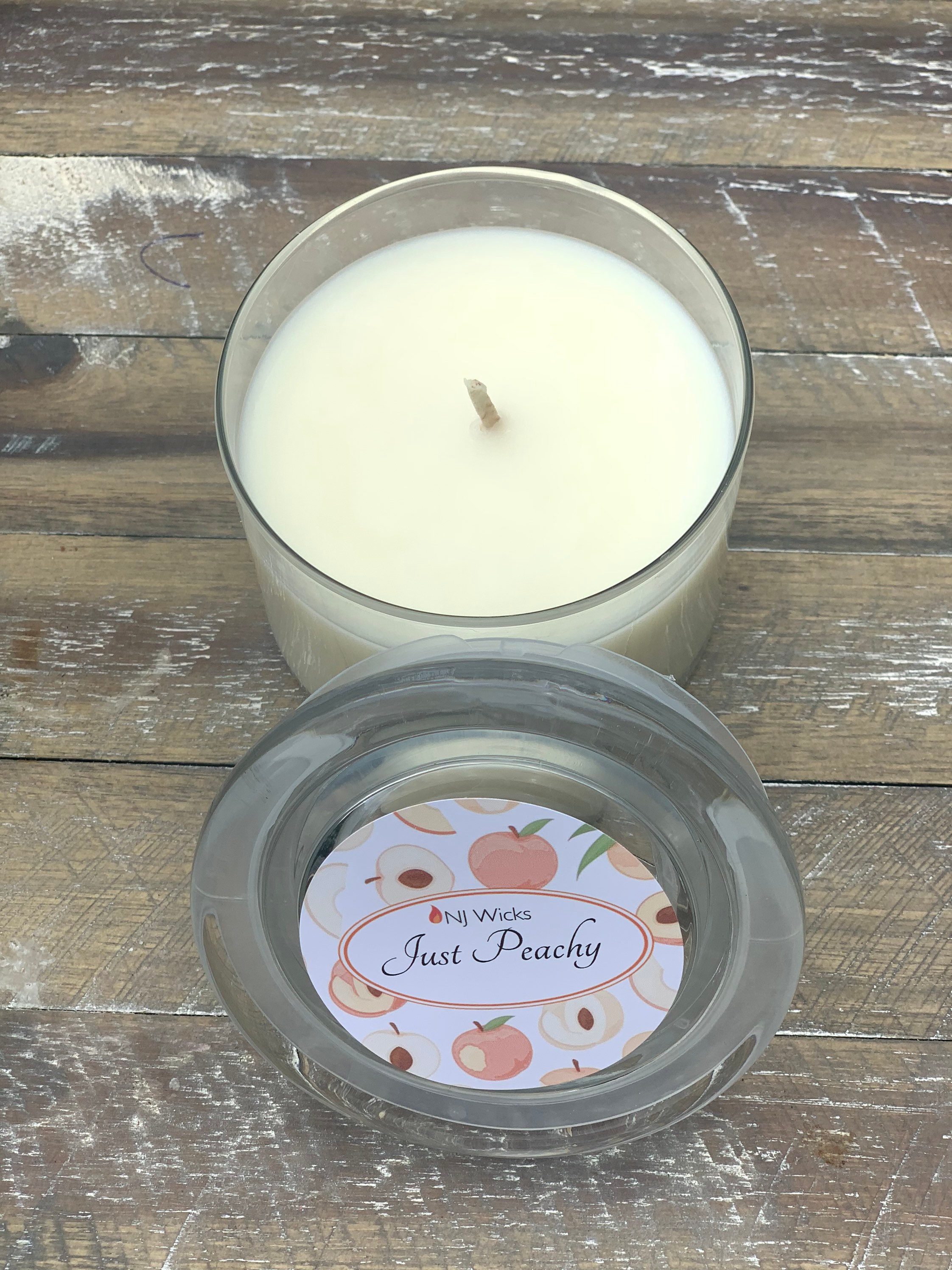 Peach Scented Soy Candle Scented Candle All Natural Candle Etsy