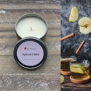 Spiced Cider Soy Candle, Scented Candle, Housewarming Candle, Gift for Friend, Birthday Gift, Hand-poured Candle, Candle Gift, Fall Candle