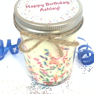 Sprinkle Candle, Soy Candle, Birthday Gifts, Best Birthday Gifts, Birthday Cake Candle, Funfetti Candles, Cake Candles, Birthday Candles