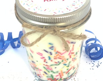 Sprinkle Candle, Soy Candle, Birthday Gifts, Best Birthday Gifts, Birthday Cake Candle, Funfetti Candles, Cake Candles, Birthday Candles